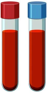 Blood Sample Test Tubes with Colored Caps Illustration イラスト素材