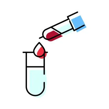 Blood sample testing in a laboratory test tube 스톡 일러스트