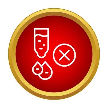 Blood sample testing rejected icon concept イラスト素材