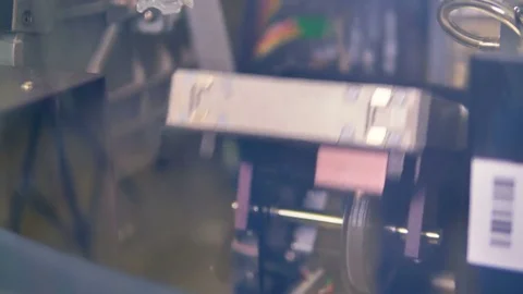 Blood sample tubes get shaken up inside a testing machine. Video stock 84095615