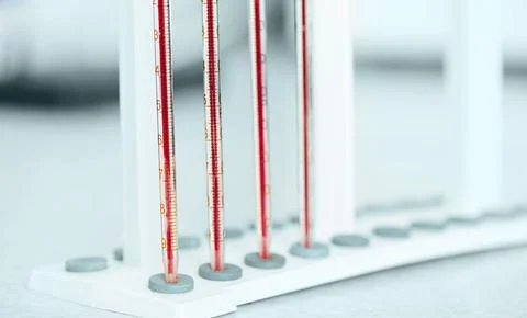 Blood samples for analytical testing, focus on foreground. general blood an.. Fotos Stock