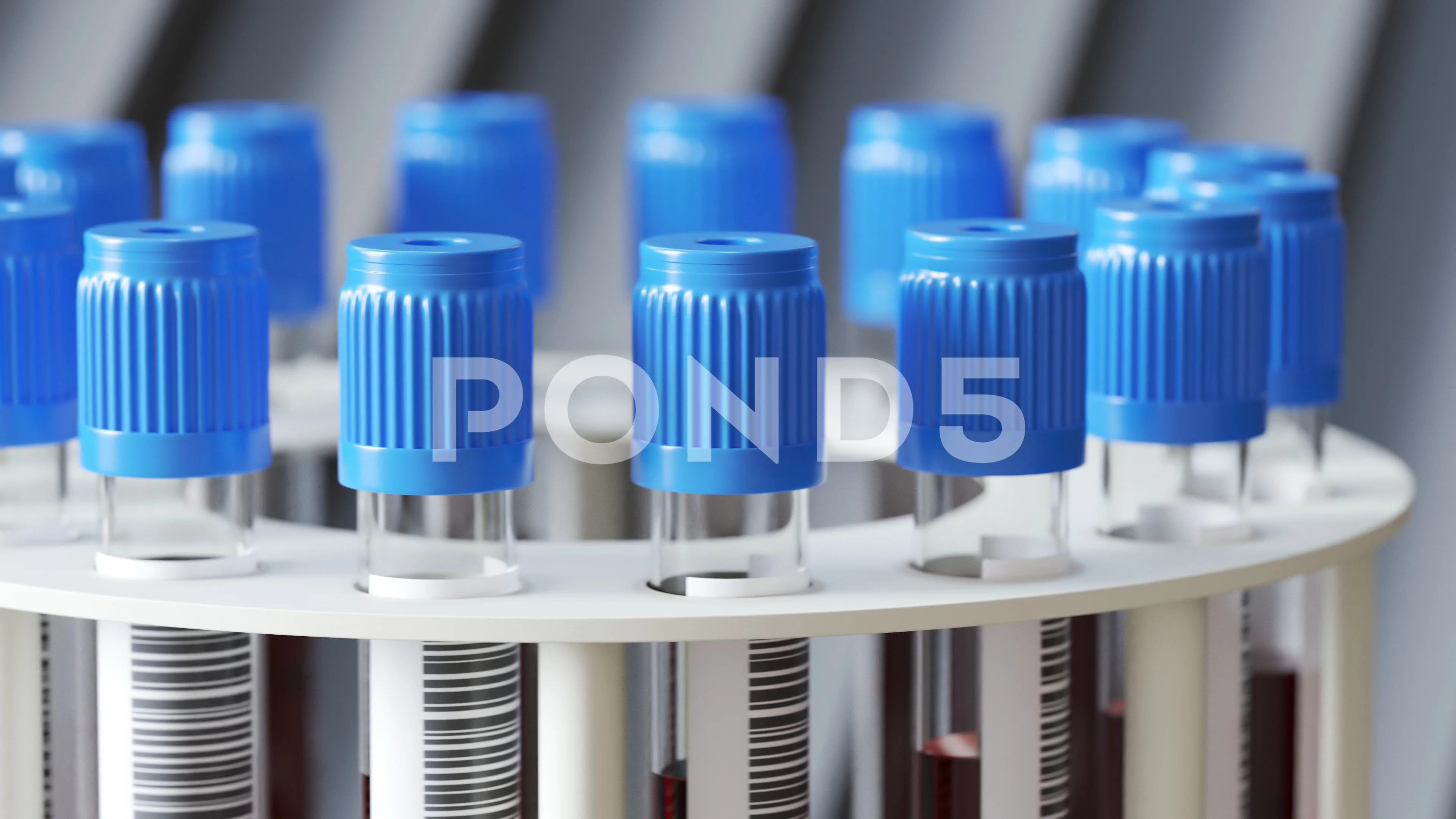 Blood Samples In A Test Tube Centrifuge Lab Environment Looping