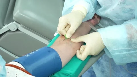 Blood sampling from a donor. Stock Footage 140020292