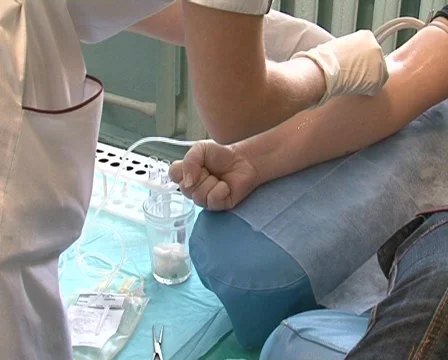 Blood sampling Video stock 669100