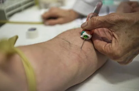 Blood sampling Stock Photos
