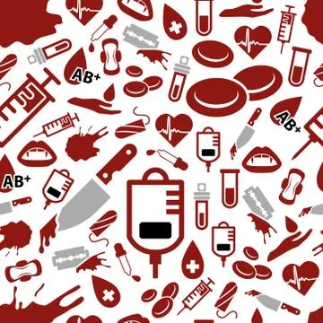 Blood seamless pattern Stock Illustration