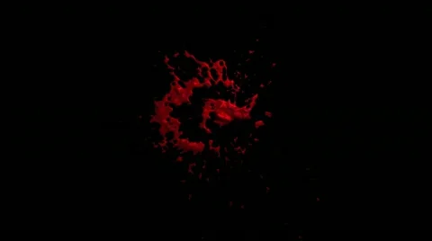 Blood splash 2 animation Stock Footage 11876860