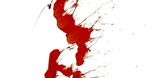 Blood Splash in Super Slow Motion. Isolated on White Background. Stock Footage 325660718