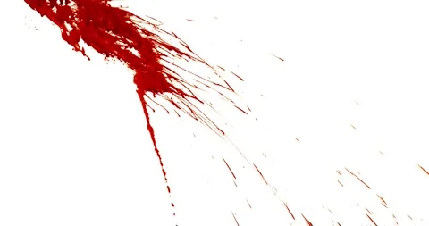 Blood Splash in Super Slow Motion. Isolated on White Background. Stock Footage 325660896