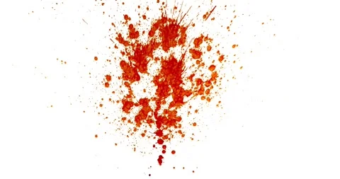 Blood Splash in Super Slow Motion. Isolated on White Background. Stock Footage 325661815