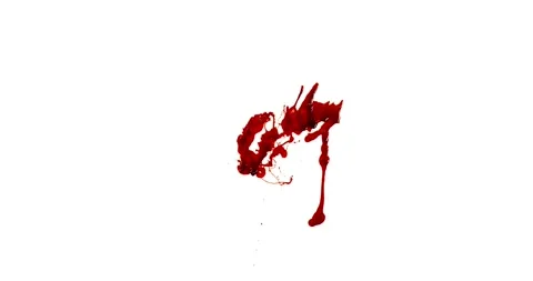 Blood Splash in Super Slow Motion. Isolated on White Background. Stock Footage 328111144