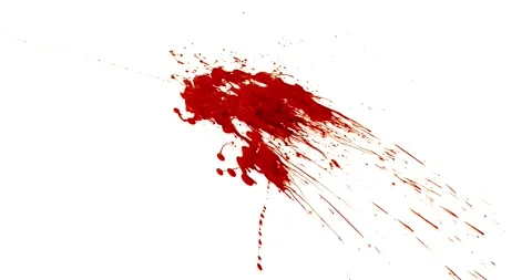 Blood Splash in Super Slow Motion. Isolated on White Background. Stock Footage 328111164