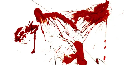 Blood Splash in Super Slow Motion. Isolated on White Background. Vídeos de archivo 334003521