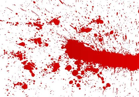 Blood Splashes Hand Made Tracing From Sketch, Vector Illustration Stock Illustration
