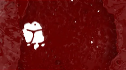 Blood splashing into screen - camera fly-through, on white (FULL HD) Vídeos de archivo 61194141