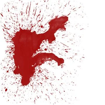 Blood Splat on White Stock Illustration