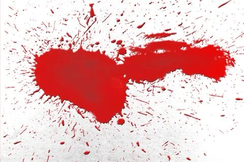 Blood splat on white Stock Illustration
