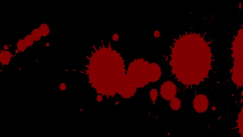 Blood splatter across looping animated element or background Stock Footage 270258910
