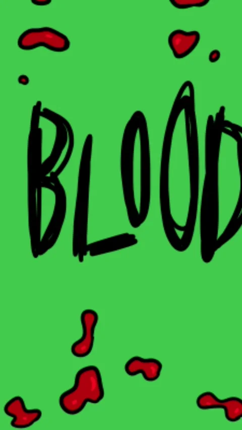 Blood Splatter Animation Vertical Green Screen Video Overlay Stock Footage 344767577