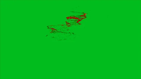 Blood splatter  on green screen background Stock Footage 126659265
