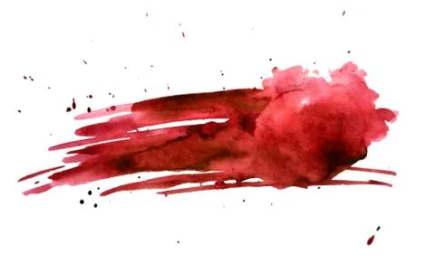 Blood splatter painted vector isolated on white for halloween design. Red Illustrazione stock