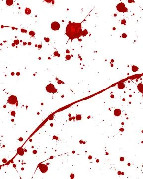 Blood splatter pattern on white background Stock Photos