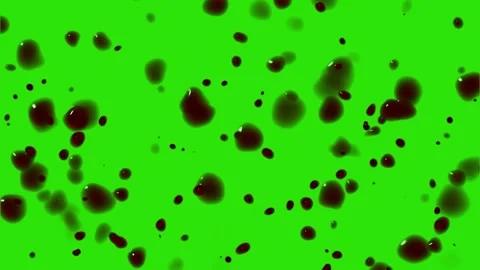 Blood Splatter Rain and Falling Red Droplets on Green Screen Background Vídeos de archivo 333619801