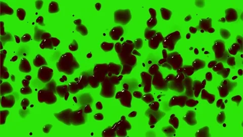 Blood Splatter Rain and Falling Red Droplets on Green Screen Background Vídeos de archivo 333619804
