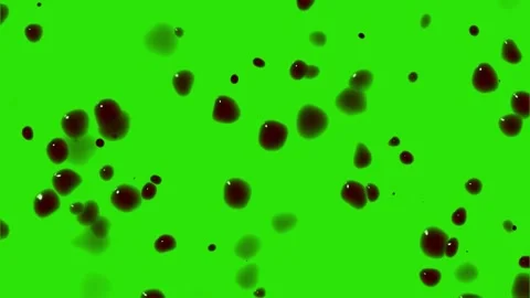 Blood Splatter Rain and Falling Red Droplets on Green Screen Background Vídeos de archivo 333620735