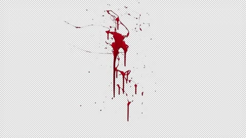 Blood Splatter Real Prekeyed Video stock 257984212