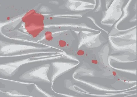 Blood Splatter On Silk Stock Illustration