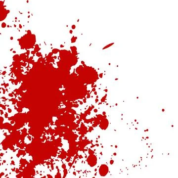 Blood splatters on white background Stock Illustration