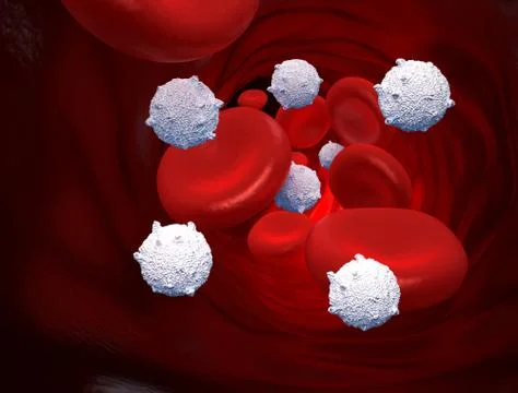 Blood Stream - Inside Vessel 스톡 일러스트