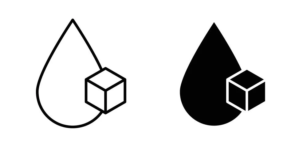 Blood sugar icon vector concepts, line and silhouette style Stockillustratie