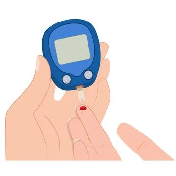 Blood suger test Stock Illustration