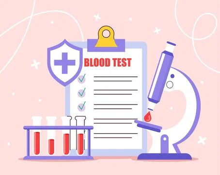 Blood test concept illustration. Vector illustration Stock Illustration