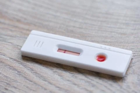 Blood test concept / one step immunological fecal occult blood test with gel  Stock Photos