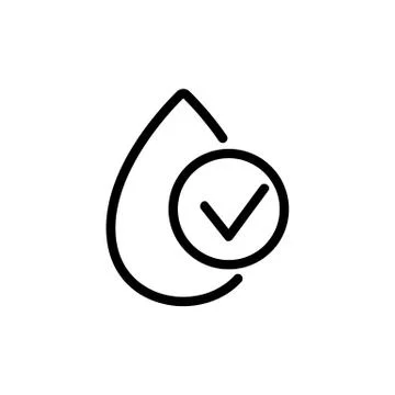 Blood test confirmation icon vector outline illustration Stockillustratie
