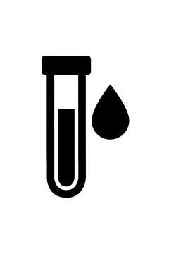 Blood test Flat Icon Perfect for Web, App, UI Design, and Graphic Design. Stock Illustration