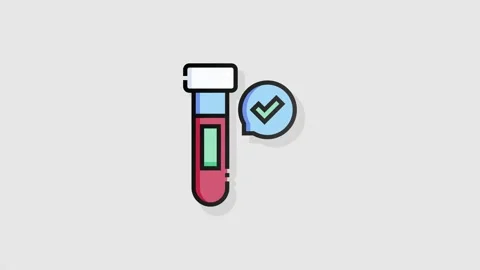 Blood Test icon animation alpha Stock Footage 157546943