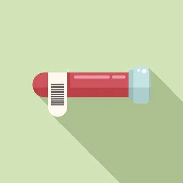 Blood test icon flat vector. Corona test Illustration