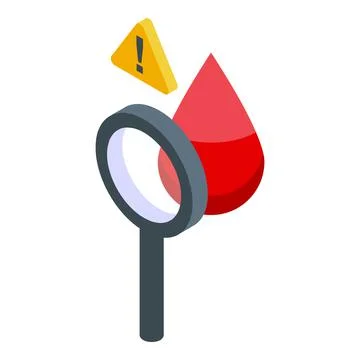 Blood test icon isometric vector. Lab tube Illustrazione stock