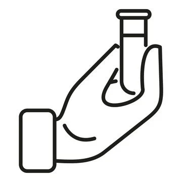 Blood test icon outline vector. Corona lab Illustrazione stock