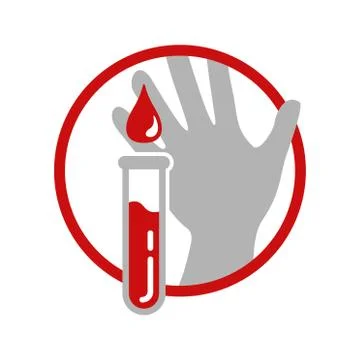 Blood test isolated icon Stock Illustration