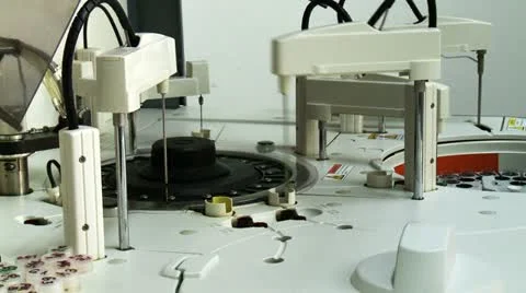 Blood test in laboratory Stock Footage 10858732