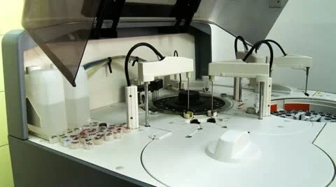 Blood test in laboratory Stock Footage 10858754