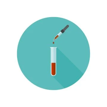 Blood test laboratory. Stock Illustration
