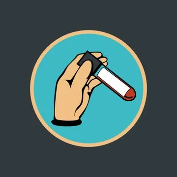 Blood test logo vector icon design Stock Illustration