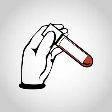 Blood test logo vector icon design Stock Illustration