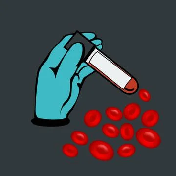 Blood test logo vector icon design Stock Illustration